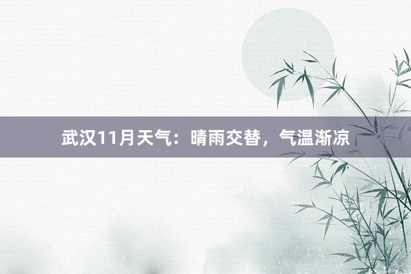 武汉11月天气：晴雨交替，气温渐凉